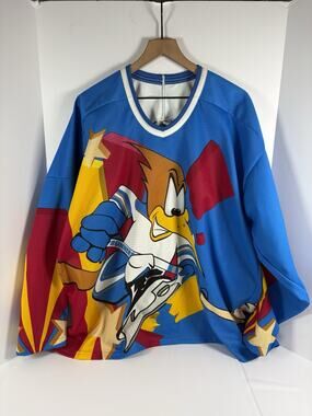 Bauer Phoenix RoadRunners Hockey Jersey Men’s XL Made in Canada Road Runner VTG